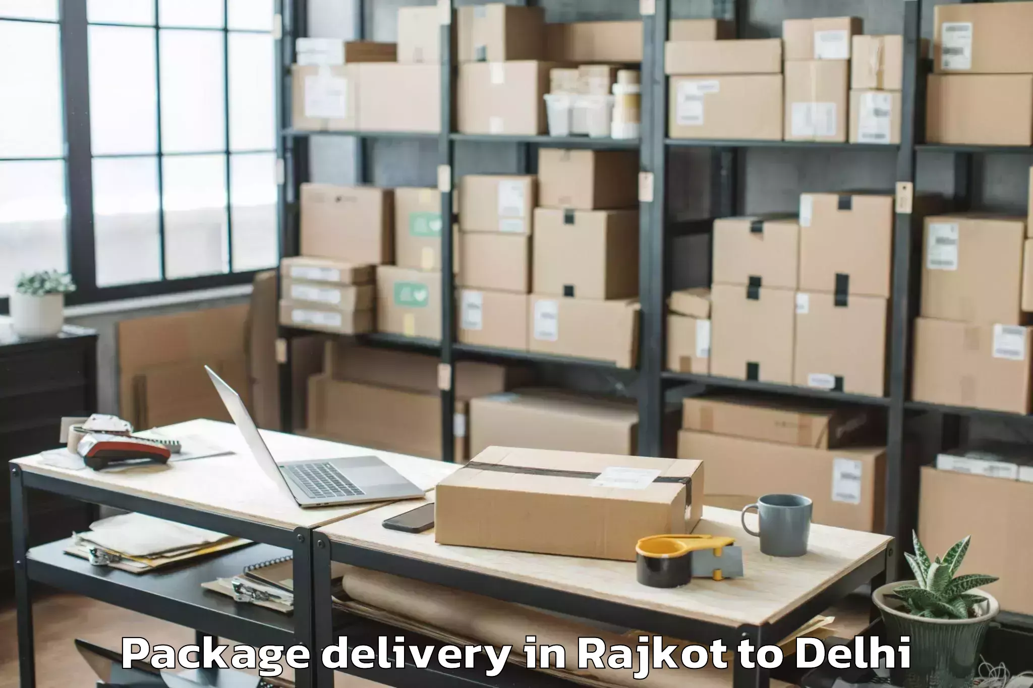 Get Rajkot to Ambience Mall Rohini Package Delivery